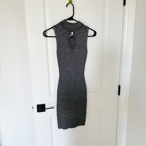 Say What? Bodycon Silver Dress